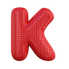 Inflatable letters of the alphabet. 3D rendering