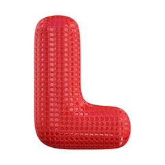 Inflatable letters of the alphabet. 3D rendering