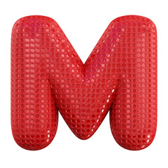 Inflatable letters of the alphabet. 3D rendering