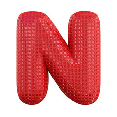 Inflatable letters of the alphabet. 3D rendering