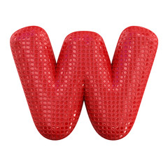 Inflatable letters of the alphabet. 3D rendering