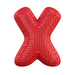 Inflatable letters of the alphabet. 3D rendering