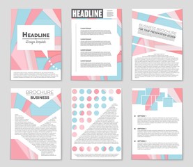 Abstract vector layout background set. For art template design, list, front page, mockup brochure theme style, banner, idea, cover, booklet, print, flyer, book, blank, card, ad, sign, sheet,, a4