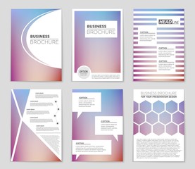 Obraz premium Abstract vector layout background set. For art template design, list, page, mockup brochure theme style, banner, idea, cover, booklet, print, flyer, book, blank, card, ad, sign, sheet,, a4