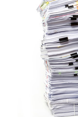 Stack of Documents isolated on white background