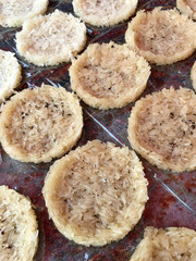 Cooking Fried rice candies with sun light, Pattern of Thai Crispy Rice Cracker 