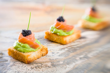 Salmon and Caviar Amuse-Bouche