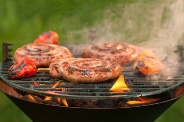 Pork Sausage on the Grill