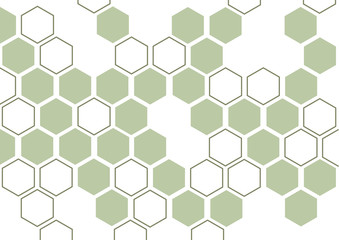Illustration of hexagon pattern is abstract pattern arranged of hexagon from shape of beehive and honeycomb