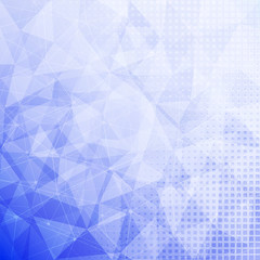 Abstract blue polygonal texture and background. Vector and illustration.