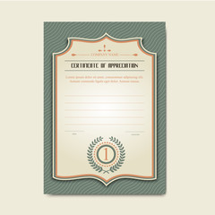 Vector certificate template
