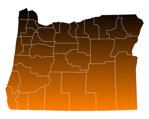 Karte von Oregon