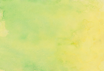 Hand Painted Huge Watercolor Background with Stains - Yellow green - 145226143