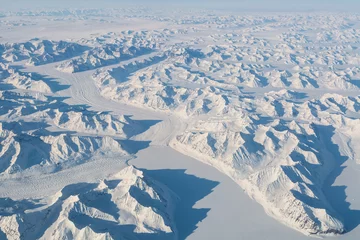 Greenland glacier  Aerial photo of Greenland's east coast