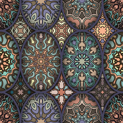 Seamless pattern. Vintage decorative elements. Hand drawn background. Islam, Arabic, Indian, ottoman motifs. Perfect for printing on fabric or paper.