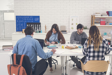 College Students Studying Together