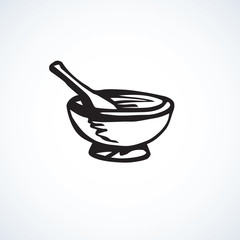 Pharmaceutical bowl. Vector drawing