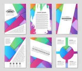 Abstract vector layout background set. For art template design, list, front page, mockup brochure theme style, banner, idea, cover, booklet, print, flyer, book, blank, card, ad, sign, sheet,, a4