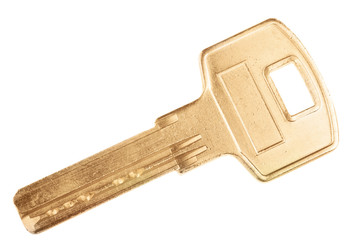 golden key on white