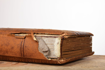 Old torn book