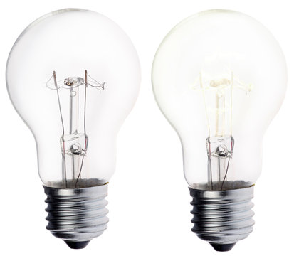 luminescent and disengaged incandescent electric lamp