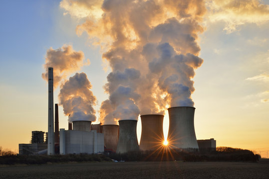 Germany, North Rhine-Westphalia, Coal fired power station Neurath I