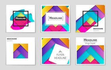 Abstract vector layout background set. For art template design, list, front page, mockup brochure theme style, banner, idea, cover, booklet, print, flyer, book, blank, card, ad, sign, sheet,, a4