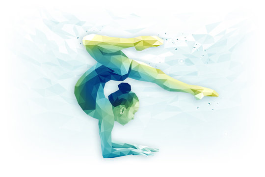 Иллюстрация по теме художественная гимнастика, гимнастика, достижение цели, концентрация.