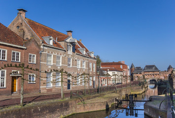 Old houses along a canal in Amersfoort