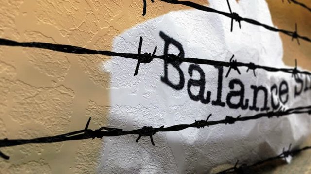 Balance text against barbwire