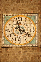 Fototapeta na wymiar Clock tower of Viterbo, Italy