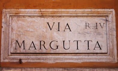 Via Margutta in Rome, Italy
