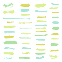 Set of grunge brush stroke. Vector hand drawn objects