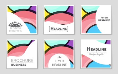 Abstract vector layout background set. For art template design, list, front page, mockup brochure theme style, banner, idea, cover, booklet, print, flyer, book, blank, card, ad, sign, sheet,, a4