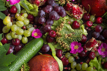 composition from vegetables and fruit