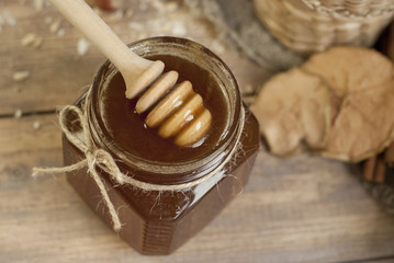 honey. selective focus