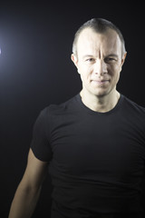 Handsome man aged in 40s