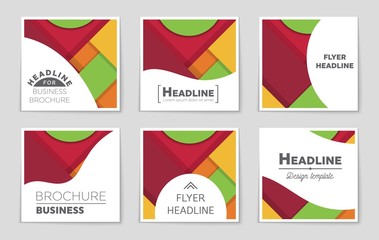 Abstract vector layout background set. For art template design, list, front page, mockup brochure theme style, banner, idea, cover, booklet, print, flyer, book, blank, card, ad, sign, sheet,, a4