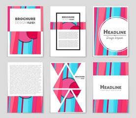 Obraz premium Abstract vector layout background set. For art template design, list, front page, mockup brochure theme style, banner, idea, cover, booklet, print, flyer, book, blank, card, ad, sign, sheet,, a4
