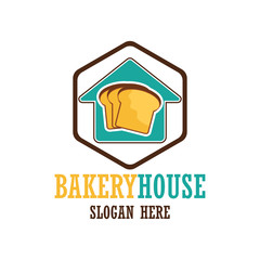 bakery logo with text space for your slogan / tagline, vector illustration