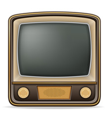 tv old retro vintage icon stock vector illustration