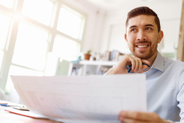 Young man in offfice