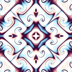 Abstract square background. Symmetric decorative ornament pattern