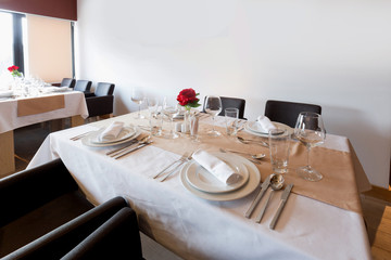 Hotel lobby restaurant interior