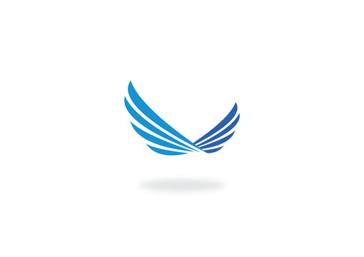 wing fly abstract vector logo