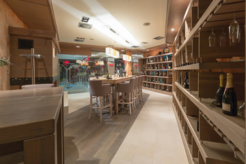 Wine bar interior