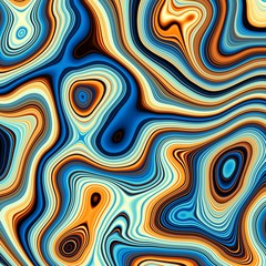 Abstract square background. Wavy abstract psychedelic pattern