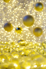 gold ball and bokeh