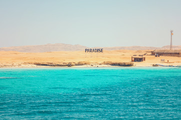 Sea island paradise desert