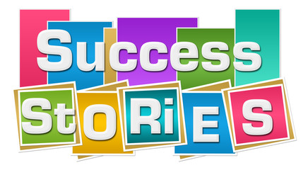 Success Stories Colorful Squares Stripes 